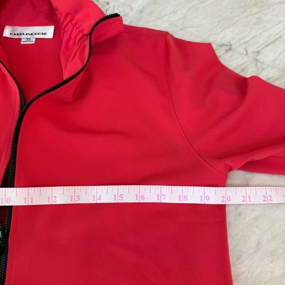CAROLINE ROSE Women's Sunset Vista Travel Zip Jacket In Coral oversized size XS - Picture 7 of 8